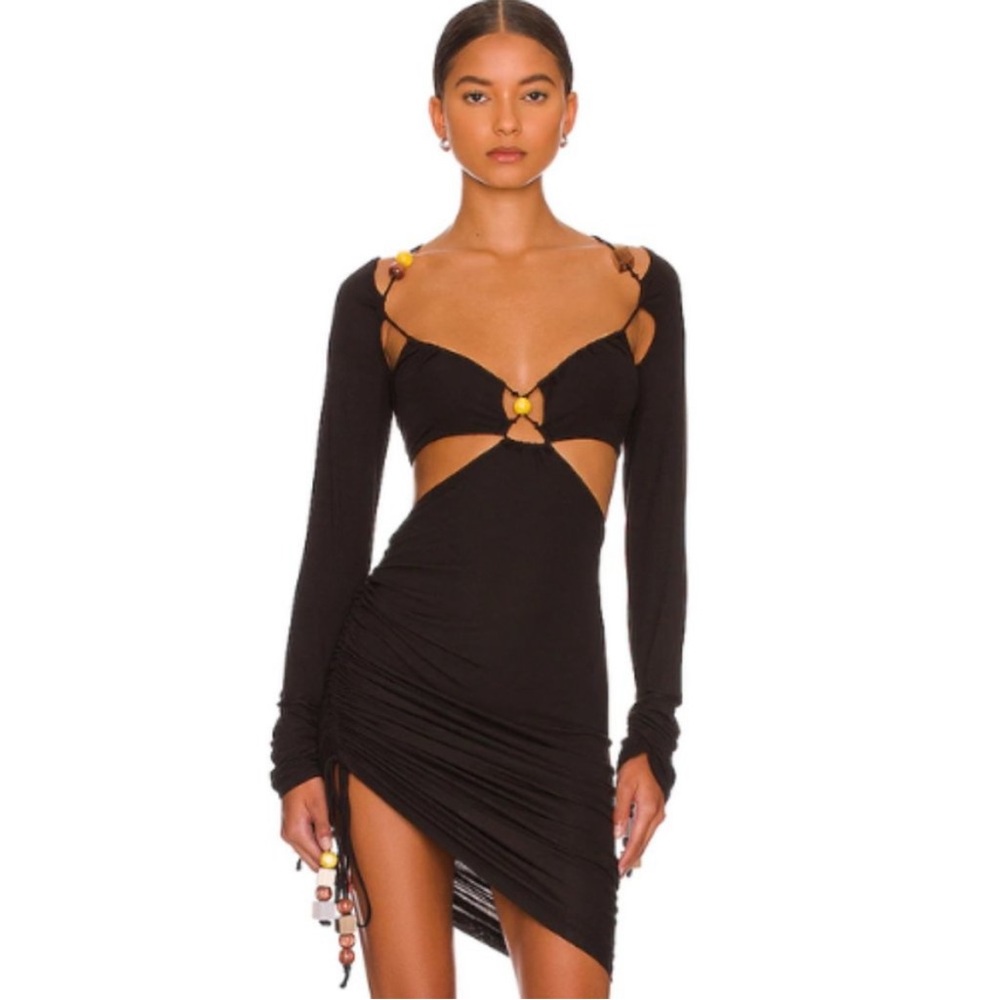 L’academie REVOLVE Black Cutout Long-Sleeve Dress